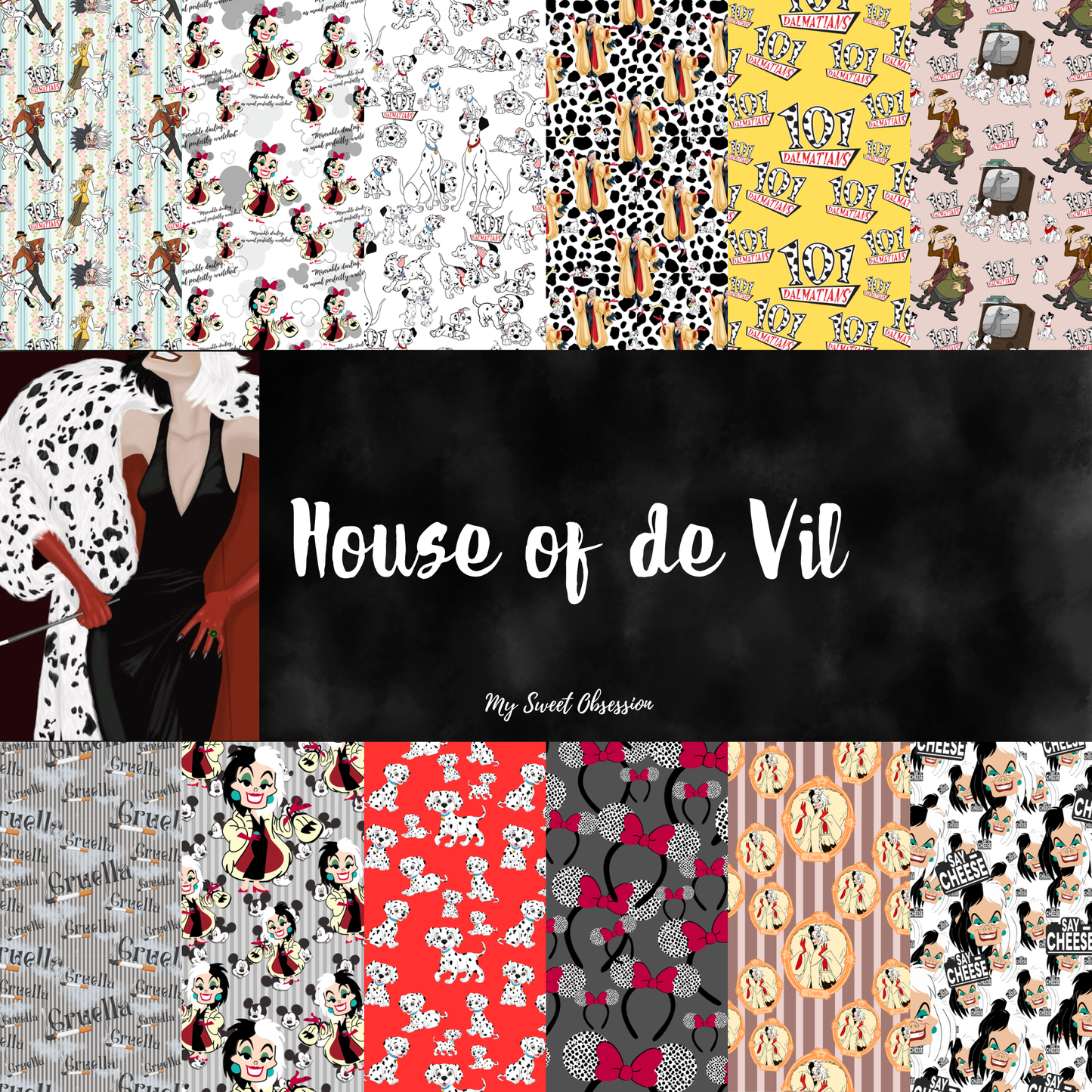 House of De Vil Digital Paper Pack