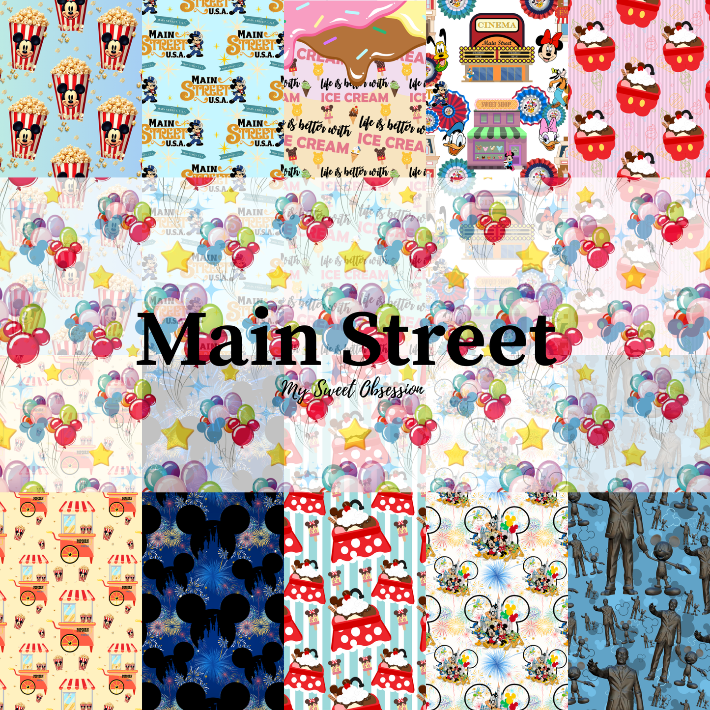 Main Street Memories - digital paper