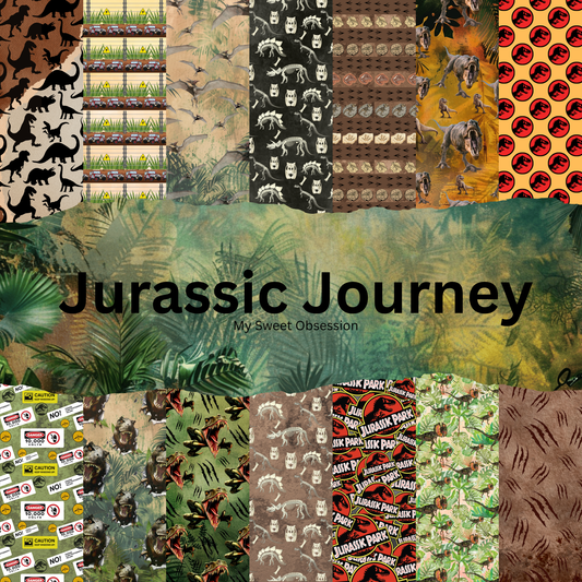 Jurassic Journey Digital Paper Collection