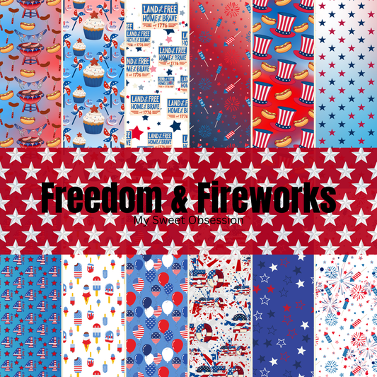 Freedom & Fireworks Digital Paper Collection