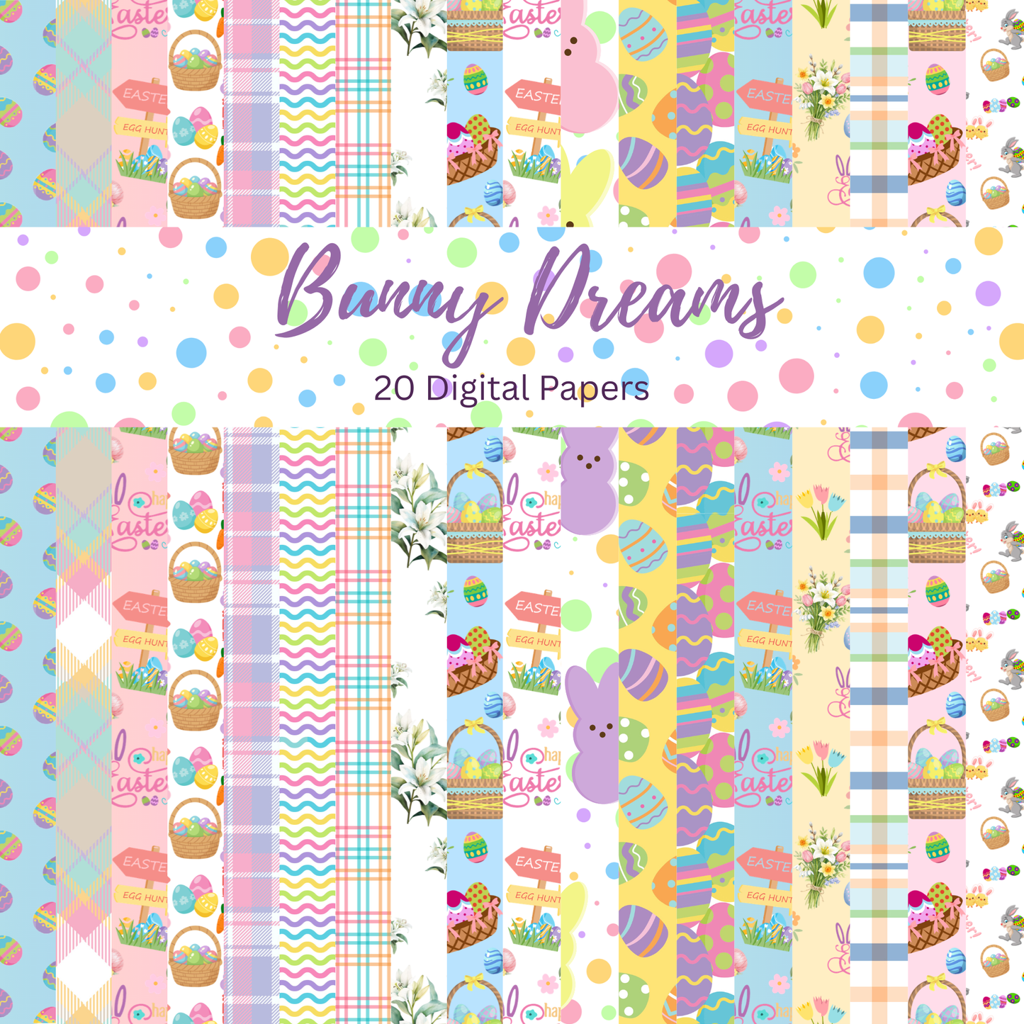 Bunny Dreams – Easter Digital Paper