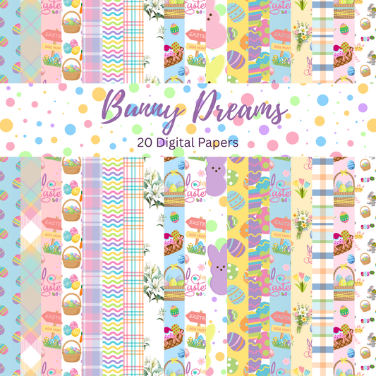 Bunny Dreams – Easter Digital Paper