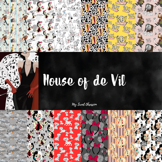House of De Vil Digital Paper Pack