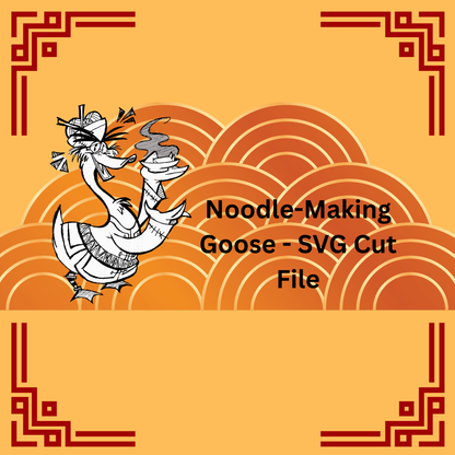 Noodle-Making Goose - SVG Cut File