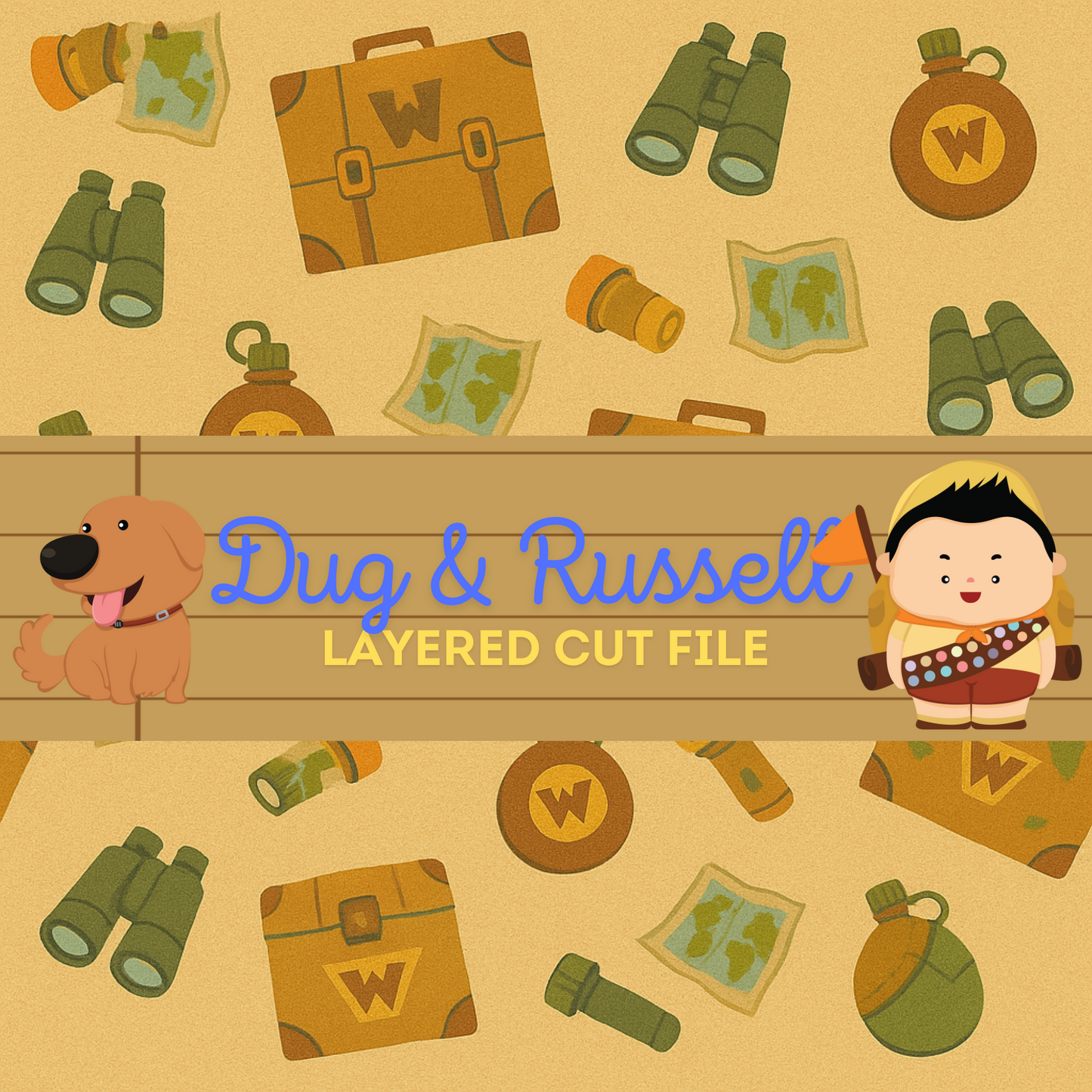 Dug & Russell – Layered Cut File